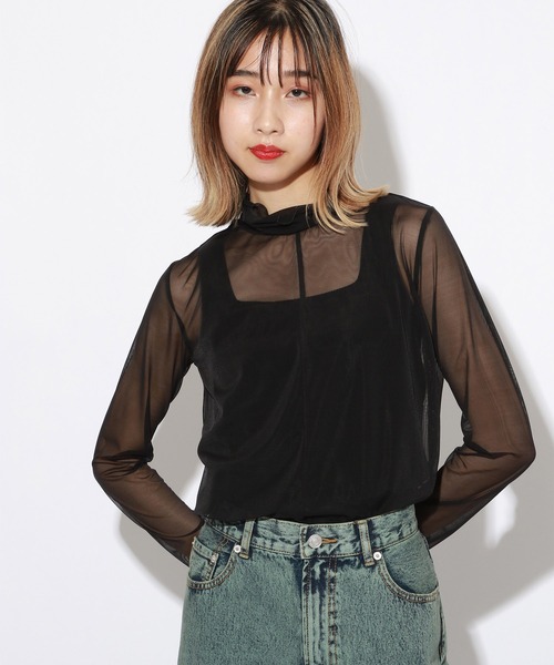 PBLIM(ページボーイリム)の「【PAGEBOYLIM】シアータートルインナー(Tシャツ/カットソー・レディース・ブラック/グレー系その他/ベージュ系その他・MEDIUM)」の5枚目の写真