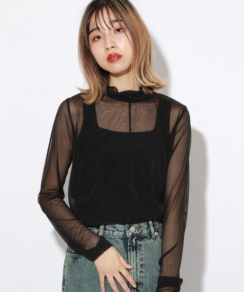 PBLIM(ページボーイリム)の「【PAGEBOYLIM】シアータートルインナー(Tシャツ/カットソー・レディース・ブラック/グレー系その他/ベージュ系その他・MEDIUM)」の7枚目の写真