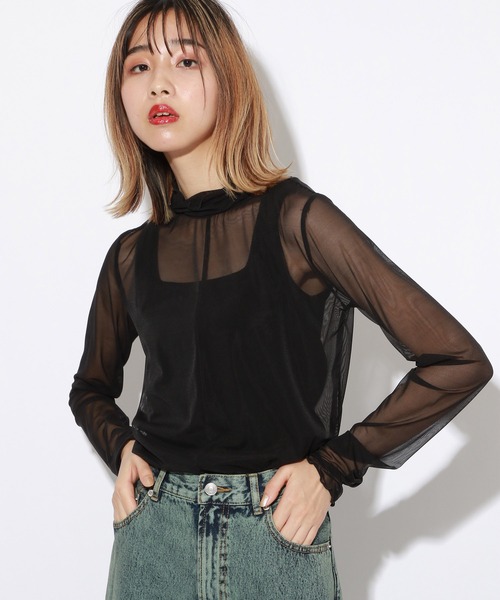 PBLIM(ページボーイリム)の「【PAGEBOYLIM】シアータートルインナー(Tシャツ/カットソー・レディース・ブラック/グレー系その他/ベージュ系その他・MEDIUM)」の9枚目の写真