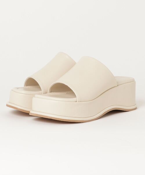 minia（ミニア）の「minia / 厚底スライダーサンダル（サンダル・レディース・ブラック/キャメル/ホワイト・L/S/M/LL）」の2枚目の写真