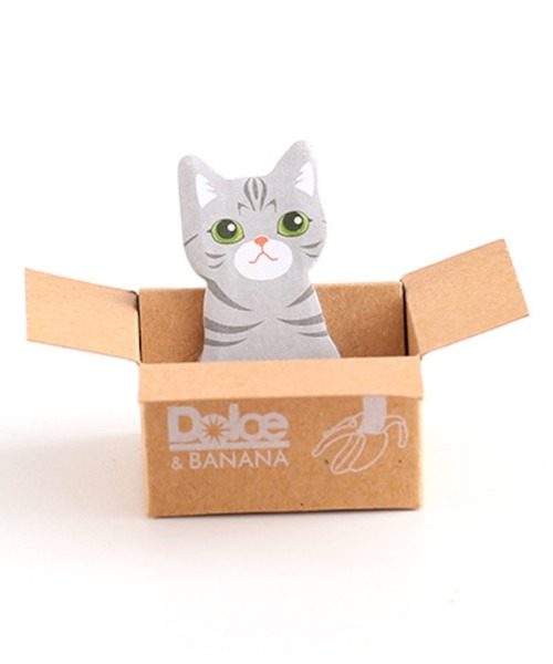 yururira（ユルリラ）の「箱入りねこ付箋（ステーショナリー・レディース・A/B/C/D/E・FREE）」の3枚目の写真