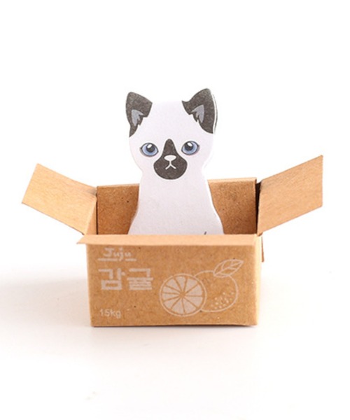 yururira（ユルリラ）の「箱入りねこ付箋（ステーショナリー・レディース・A/B/C/D/E・FREE）」の4枚目の写真