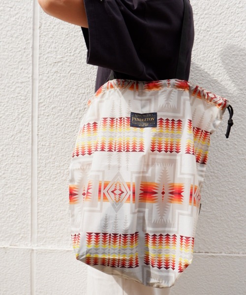 PENDLETON（ペンドルトン）の「MANASTASH×PENDLETON/マナスタッシュ×ペンドルトン　ECO BAG　エコバッグ（トートバッグ・レディース・オフホワイト/ブラック/カーキ・FREE）」の9枚目の写真