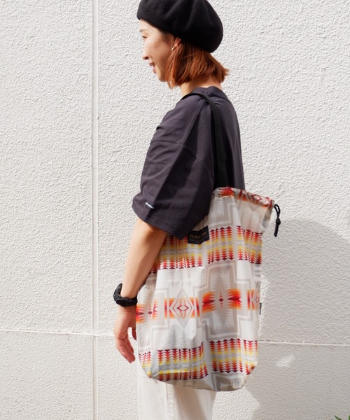 PENDLETON（ペンドルトン）の「MANASTASH×PENDLETON/マナスタッシュ×ペンドルトン　ECO BAG　エコバッグ（トートバッグ・レディース・オフホワイト/ブラック/カーキ・FREE）」の7枚目の写真