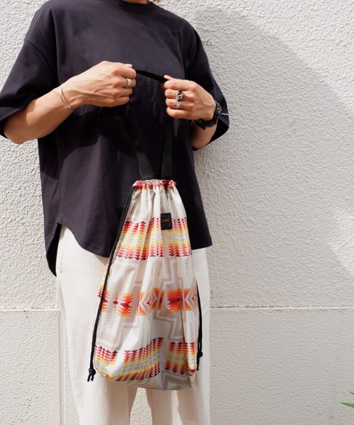 PENDLETON（ペンドルトン）の「MANASTASH×PENDLETON/マナスタッシュ×ペンドルトン　ECO BAG　エコバッグ（トートバッグ・レディース・オフホワイト/ブラック/カーキ・FREE）」の17枚目の写真