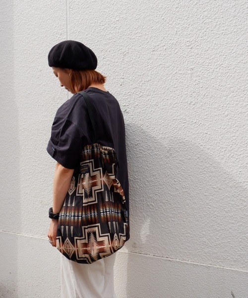 PENDLETON（ペンドルトン）の「MANASTASH×PENDLETON/マナスタッシュ×ペンドルトン　ECO BAG　エコバッグ（トートバッグ・レディース・オフホワイト/ブラック/カーキ・FREE）」の6枚目の写真