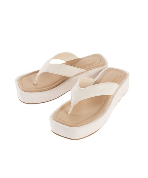 MERCURYDUO（マーキュリーデュオ）の「ブロッキングプラットフォームサンダル（その他シューズ・レディース・ベージュ/アイボリー・38/36）」の3枚目の写真