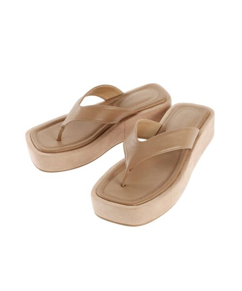 MERCURYDUO（マーキュリーデュオ）の「ブロッキングプラットフォームサンダル（その他シューズ・レディース・ベージュ/アイボリー・38/36）」の9枚目の写真