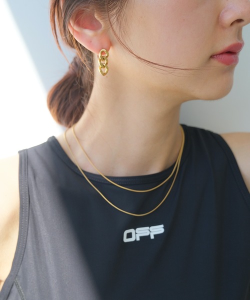CENE（セネ）の「【CENE】セネ/ [ゴールド]チェーンキーンリングピアス（ピアス（両耳用）・レディース・ゴールド・FREE）」の7枚目の写真