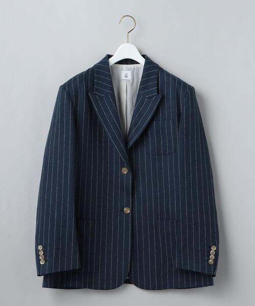 6(ROKU)＞STRIPE SET UP JACKET/ジャケット
