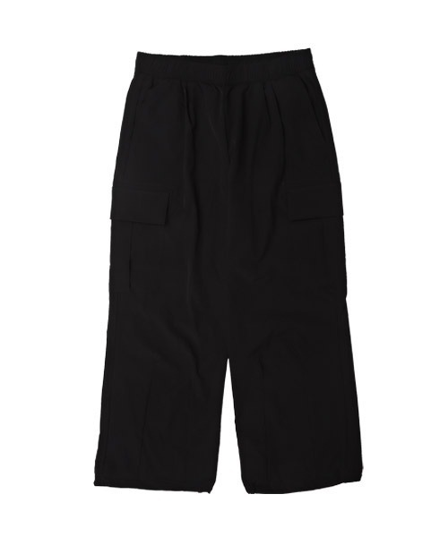 LUXSTYLE（ラグスタイル）の「ナイロンストレッチワイドアンクルカーゴパンツ（カーゴパンツ・メンズ・オリーブ/ブラック・M/XL/L）」の3枚目の写真