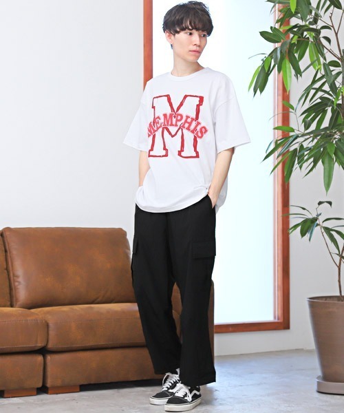 LUXSTYLE（ラグスタイル）の「ナイロンストレッチワイドアンクルカーゴパンツ（カーゴパンツ・メンズ・オリーブ/ブラック・M/XL/L）」の19枚目の写真
