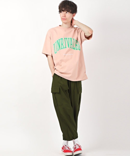LUXSTYLE（ラグスタイル）の「ナイロンストレッチワイドアンクルカーゴパンツ（カーゴパンツ・メンズ・オリーブ/ブラック・M/XL/L）」の18枚目の写真