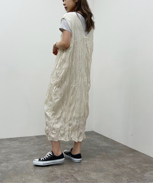 apres jour mignon(アプレジュールミニョン)の「クリンクルワンピース【ZOZOTOWN限定アイテム】(ワンピース・レディース・グリーン/ブラック/アイボリー・フリー/X-LARGE)」の10枚目の写真