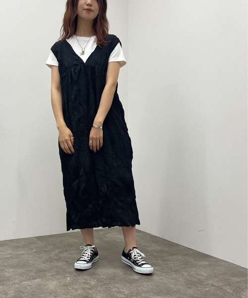 apres jour mignon(アプレジュールミニョン)の「クリンクルワンピース【ZOZOTOWN限定アイテム】(ワンピース・レディース・グリーン/ブラック/アイボリー・フリー/X-LARGE)」の14枚目の写真
