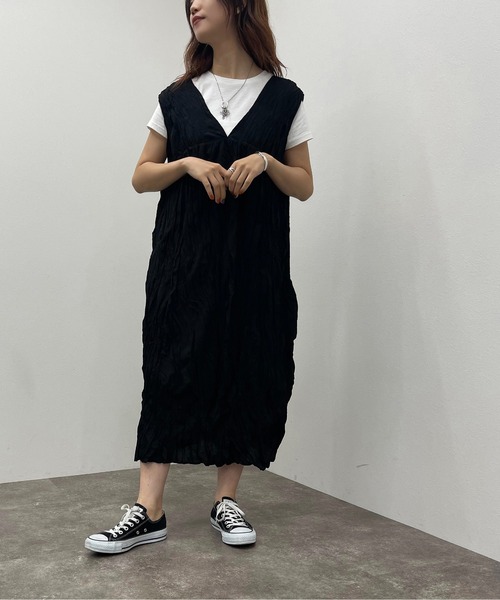 apres jour mignon(アプレジュールミニョン)の「クリンクルワンピース【ZOZOTOWN限定アイテム】(ワンピース・レディース・グリーン/ブラック/アイボリー・フリー/X-LARGE)」の15枚目の写真
