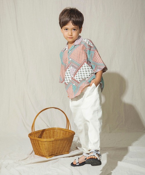 BRANSHES（ブランシェス）の「ガーデナーテーパードカラーパンツ（その他パンツ・キッズ・オフホワイト/アイボリー/ブラック/ベージュ・100cm/120cm/150cm/140cm/90cm/110cm/130cm）」の21枚目の写真