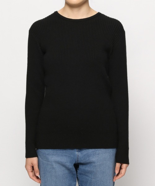 LEPSIM（レプシィム）の「12ゲージリブクルーニット　948658（ニット/セーター・レディース・ブラック/グリーン/グレイッシュベージュ・MEDIUM/LARGE）」の5枚目の写真