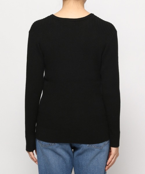 LEPSIM（レプシィム）の「12ゲージリブクルーニット　948658（ニット/セーター・レディース・ブラック/グリーン/グレイッシュベージュ・MEDIUM/LARGE）」の17枚目の写真