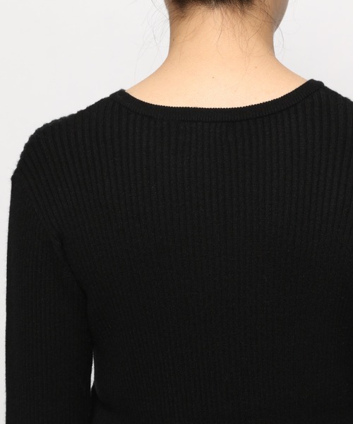 LEPSIM（レプシィム）の「12ゲージリブクルーニット　948658（ニット/セーター・レディース・ブラック/グリーン/グレイッシュベージュ・MEDIUM/LARGE）」の20枚目の写真