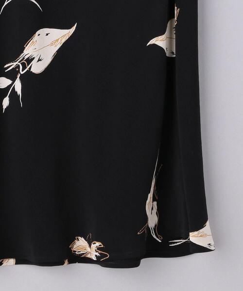 SACRA サクラ　フラワープリントタイトスカート　ネイビー　36 Sサイズ SACRA｜モダン フラワー スカート MODERN FLOWER SKIRT