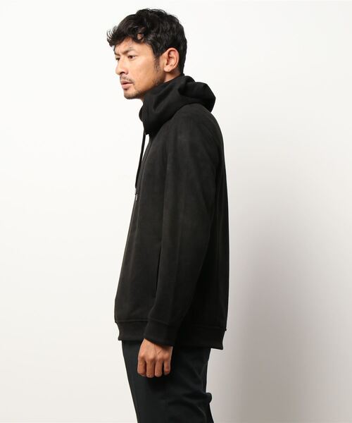 HIDEAWAYS NICOLE（ハイダウェイニコル）の「ポンチスウェードプルオーバーパーカー（パーカー・メンズ・ブラック/ボルドー/シルバーグレー/モカ/ライトベージュ・MEDIUM/LARGE/X-LARGE）」の6枚目の写真