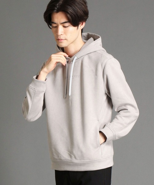 HIDEAWAYS NICOLE（ハイダウェイニコル）の「ポンチスウェードプルオーバーパーカー（パーカー・メンズ・ブラック/ボルドー/シルバーグレー/モカ/ライトベージュ・MEDIUM/LARGE/X-LARGE）」の11枚目の写真