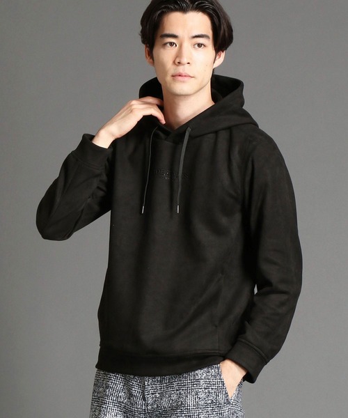 HIDEAWAYS NICOLE（ハイダウェイニコル）の「ポンチスウェードプルオーバーパーカー（パーカー・メンズ・ブラック/ボルドー/シルバーグレー/モカ/ライトベージュ・MEDIUM/LARGE/X-LARGE）」の12枚目の写真