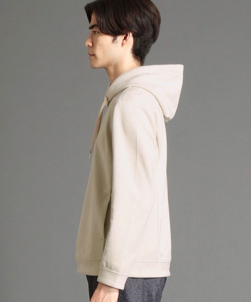 HIDEAWAYS NICOLE（ハイダウェイニコル）の「ポンチスウェードプルオーバーパーカー（パーカー・メンズ・ブラック/ボルドー/シルバーグレー/モカ/ライトベージュ・MEDIUM/LARGE/X-LARGE）」の13枚目の写真