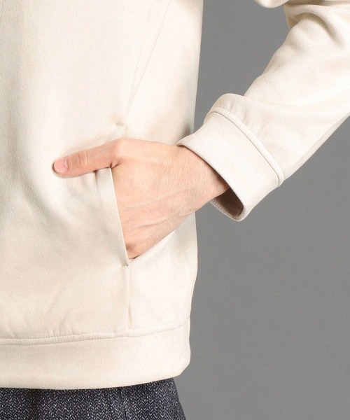 HIDEAWAYS NICOLE（ハイダウェイニコル）の「ポンチスウェードプルオーバーパーカー（パーカー・メンズ・ブラック/ボルドー/シルバーグレー/モカ/ライトベージュ・MEDIUM/LARGE/X-LARGE）」の16枚目の写真