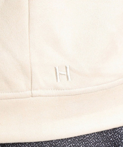 HIDEAWAYS NICOLE（ハイダウェイニコル）の「ポンチスウェードプルオーバーパーカー（パーカー・メンズ・ブラック/ボルドー/シルバーグレー/モカ/ライトベージュ・MEDIUM/LARGE/X-LARGE）」の18枚目の写真