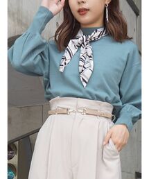 MERCURYDUO | スカーフ付ハイネックニット(ニット/セーター)