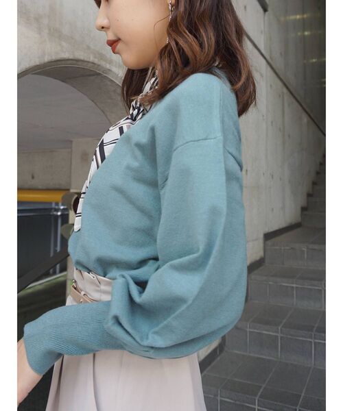 MERCURYDUO（マーキュリーデュオ）の「スカーフ付ハイネックニット（ニット/セーター・レディース・アイボリー/ブラック/グリーン/ピンク・FREE）」の15枚目の写真