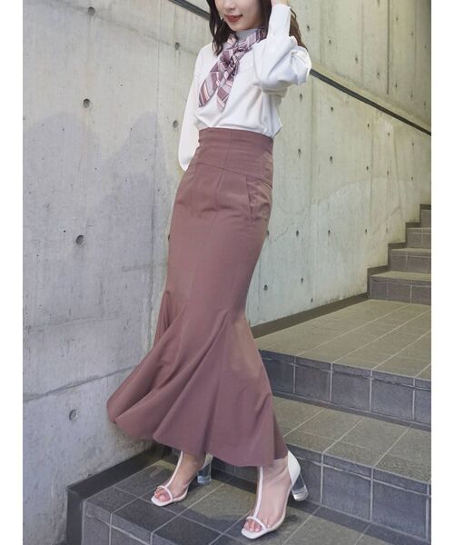 MERCURYDUO（マーキュリーデュオ）の「スカーフ付ハイネックニット（ニット/セーター・レディース・アイボリー/ブラック/グリーン/ピンク・FREE）」の12枚目の写真