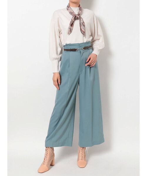 MERCURYDUO（マーキュリーデュオ）の「スカーフ付ハイネックニット（ニット/セーター・レディース・アイボリー/ブラック/グリーン/ピンク・FREE）」の18枚目の写真