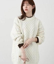【WEB限定】ケーブルビッグニットプルオーバー *