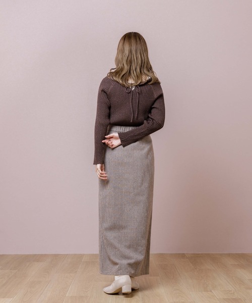 flower（フラワー）の「スパークルリブニット（ニット/セーター・レディース・ベージュ/ブラウン・FREE）」の9枚目の写真