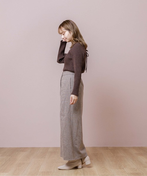 flower（フラワー）の「スパークルリブニット（ニット/セーター・レディース・ベージュ/ブラウン・FREE）」の6枚目の写真