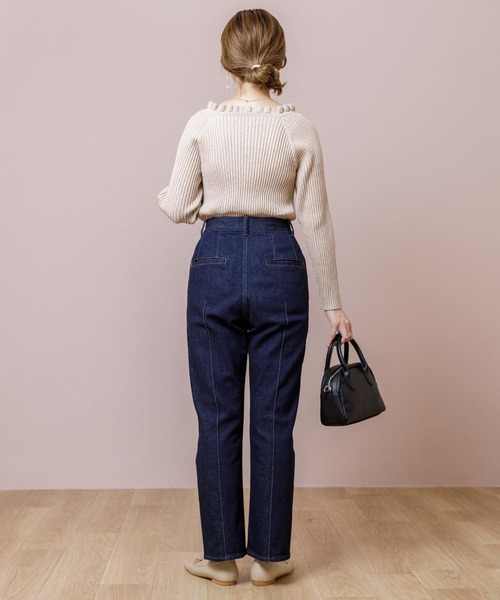 flower（フラワー）の「スパークルリブニット（ニット/セーター・レディース・ベージュ/ブラウン・FREE）」の4枚目の写真