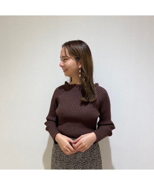 flower（フラワー）の「スパークルリブニット（ニット/セーター・レディース・ベージュ/ブラウン・FREE）」の19枚目の写真