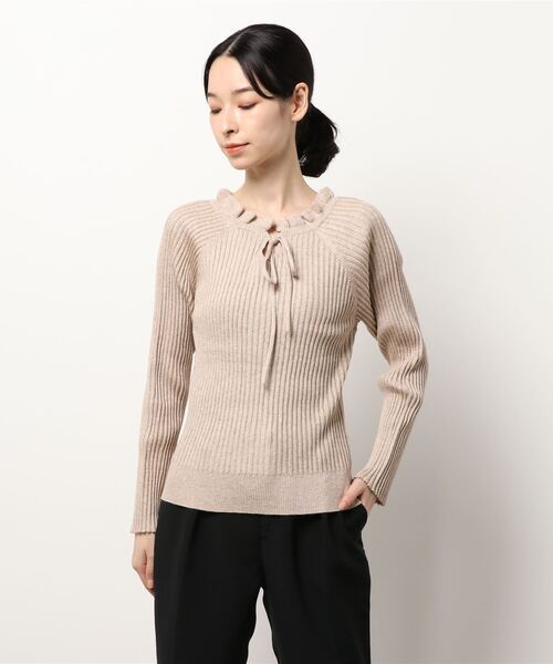 flower（フラワー）の「スパークルリブニット（ニット/セーター・レディース・ベージュ/ブラウン・FREE）」の21枚目の写真