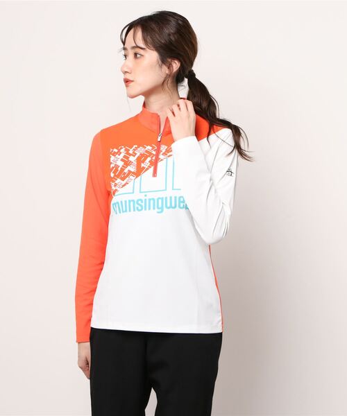 【美品】Munsingwear レディース ゴルフ用トレーナー Mサイズ レディース マンシングウェア ゴルフ用トレーナー ジップアップ