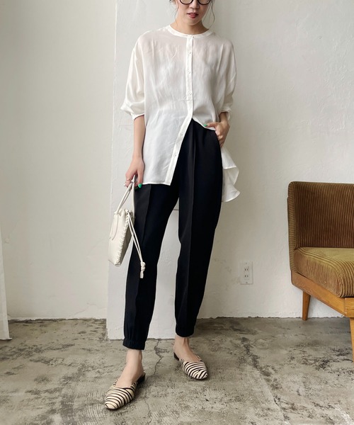 CAPRICIEUX LE'MAGE(カプリシューレマージュ)の「ピンタックジョガーパンツ(その他パンツ・レディース・ブラック/グリーン/ホワイト系その他・38/36)」の18枚目の写真