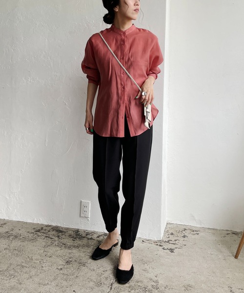 CAPRICIEUX LE'MAGE(カプリシューレマージュ)の「ピンタックジョガーパンツ(その他パンツ・レディース・ブラック/グリーン/ホワイト系その他・38/36)」の21枚目の写真