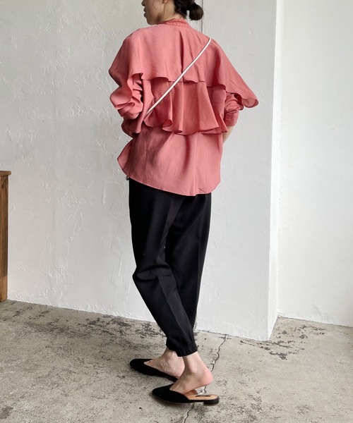 CAPRICIEUX LE'MAGE(カプリシューレマージュ)の「ピンタックジョガーパンツ(その他パンツ・レディース・ブラック/グリーン/ホワイト系その他・38/36)」の22枚目の写真