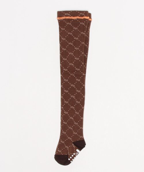 MR(まる)の「モノグラムタイツ(タイツ/ストッキング・キッズ・ブラウン/ブラック・S/M/SS)」の2枚目の写真