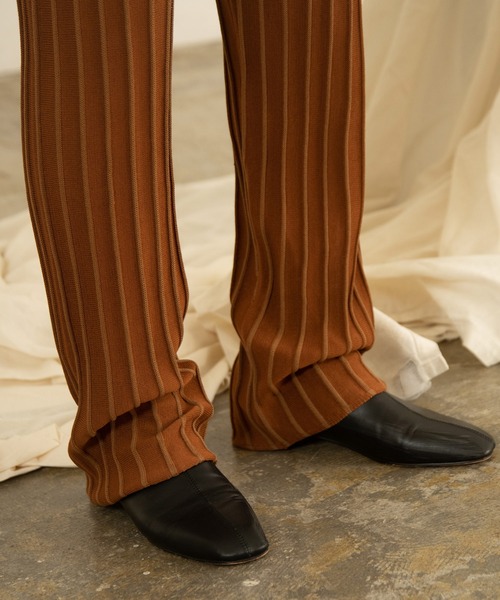 Amiur（エミレ）の「stripe rib knit pants（その他パンツ・レディース・ブラウン/アイボリー・M/S）」の10枚目の写真