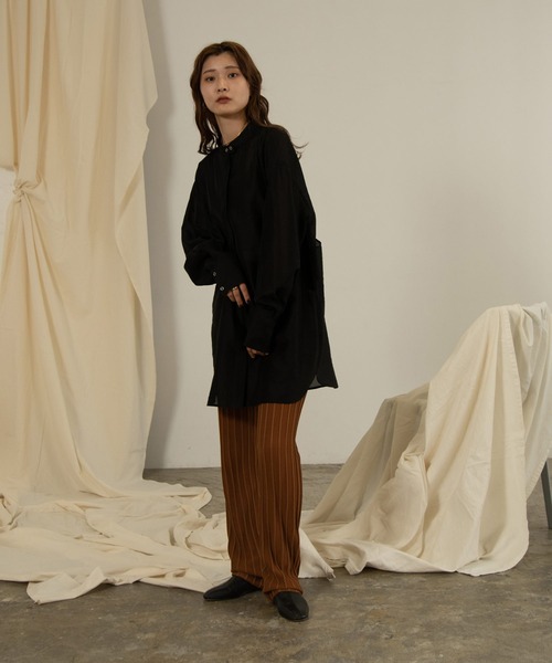 Amiur（エミレ）の「stripe rib knit pants（その他パンツ・レディース・ブラウン/アイボリー・M/S）」の13枚目の写真