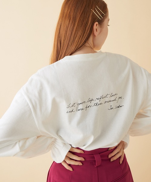 MADEMOISELLE ROPE'（マドモアゼル ロペ）の「【JOSEPH SZABO×VTA】フォトプリントボリュームスリーブスリーブTシャツ（Tシャツ/カットソー・レディース・ホワイト/ブラック/ホワイト系その他・FREE）」の7枚目の写真