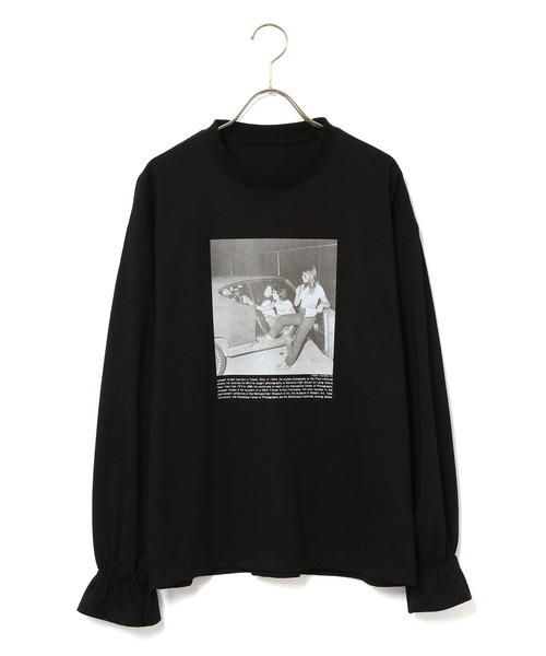 MADEMOISELLE ROPE'（マドモアゼル ロペ）の「【JOSEPH SZABO×VTA】フォトプリントボリュームスリーブスリーブTシャツ（Tシャツ/カットソー・レディース・ホワイト/ブラック/ホワイト系その他・FREE）」の10枚目の写真